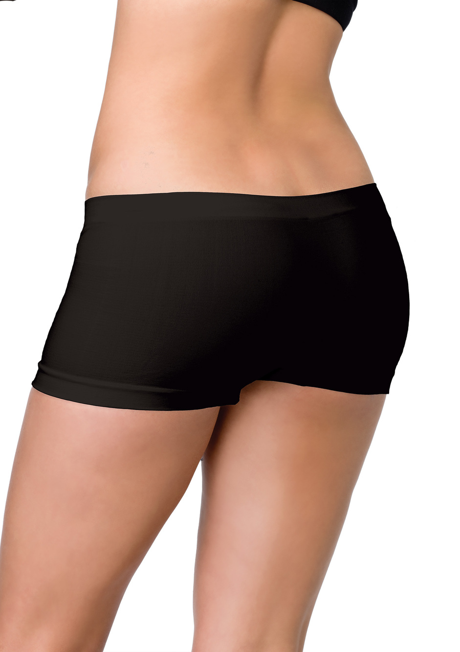 Leg Avenue Black Seamless Boyshorts One Size NWT Underwear
